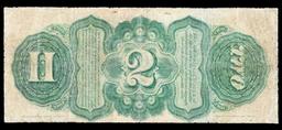 1869 $2 Large Size Legal Tender Note "Rainbow Note" Grades vf, very fine Signatures Alison/Spinner