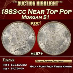 1883-cc Morgan Dollar Near Top Pop $1 ms67+ SEGS
