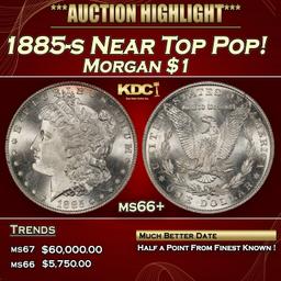 1885-s Morgan Dollar Near Top Pop! $1 ms66+ SEGS