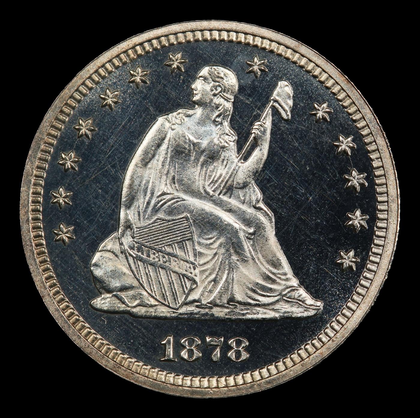 1878 Proof Seated Liberty Quarter TOP POP! 25c pr67 DCAM SEGS
