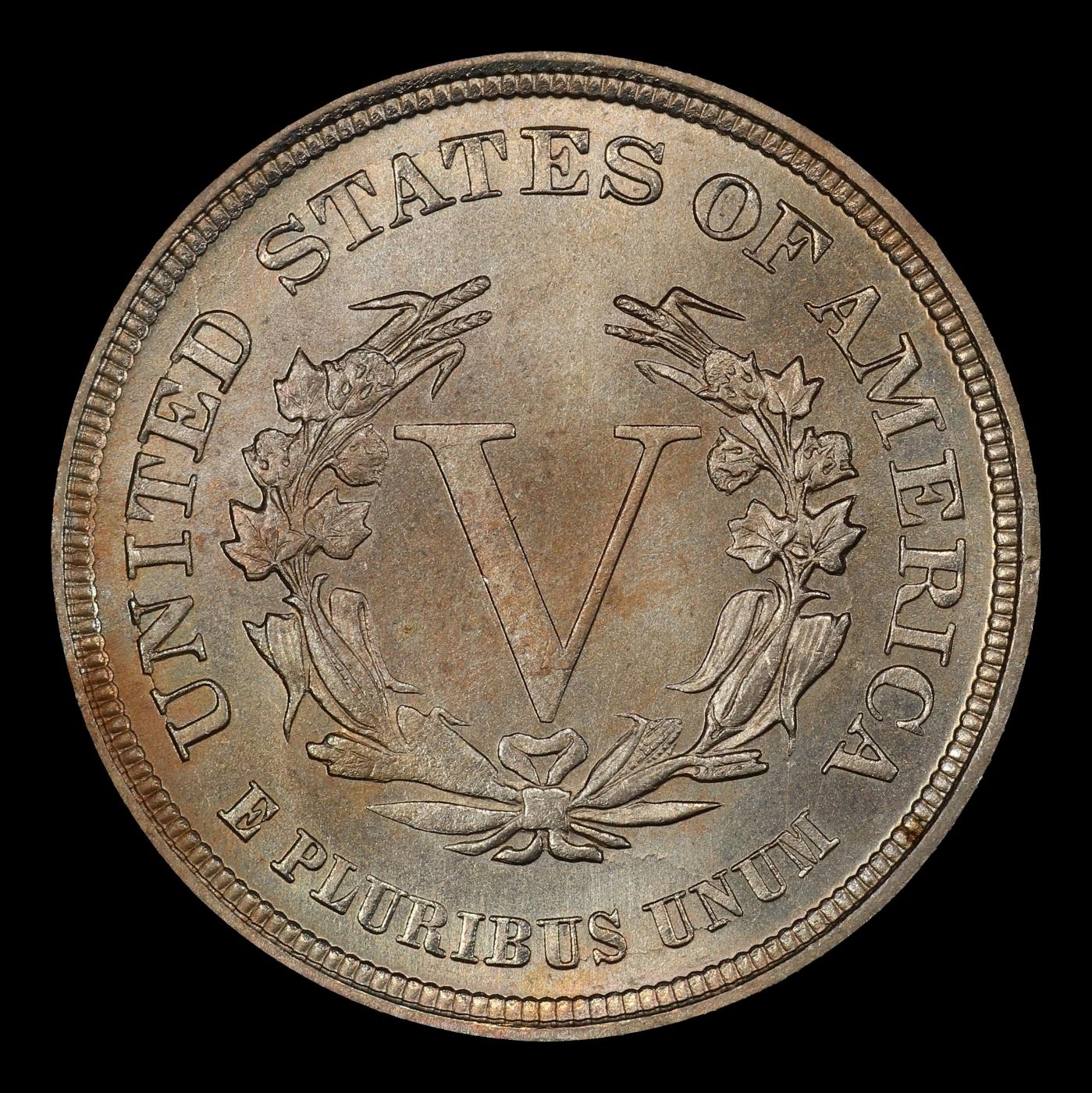 1883 n/c Liberty Nickel TOP POP! 5c ms67+ SEGS