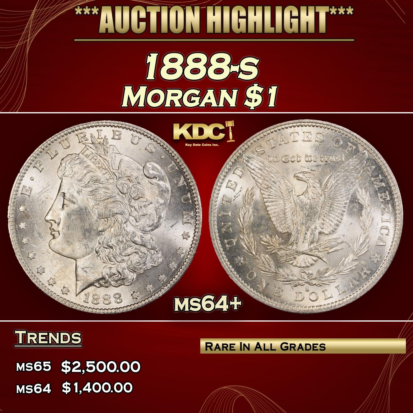 1888-s Morgan Dollar $1 ms64+ SEGS