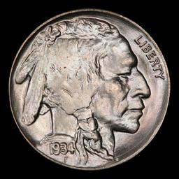 1934-p Buffalo Nickel 5c Grades ms66