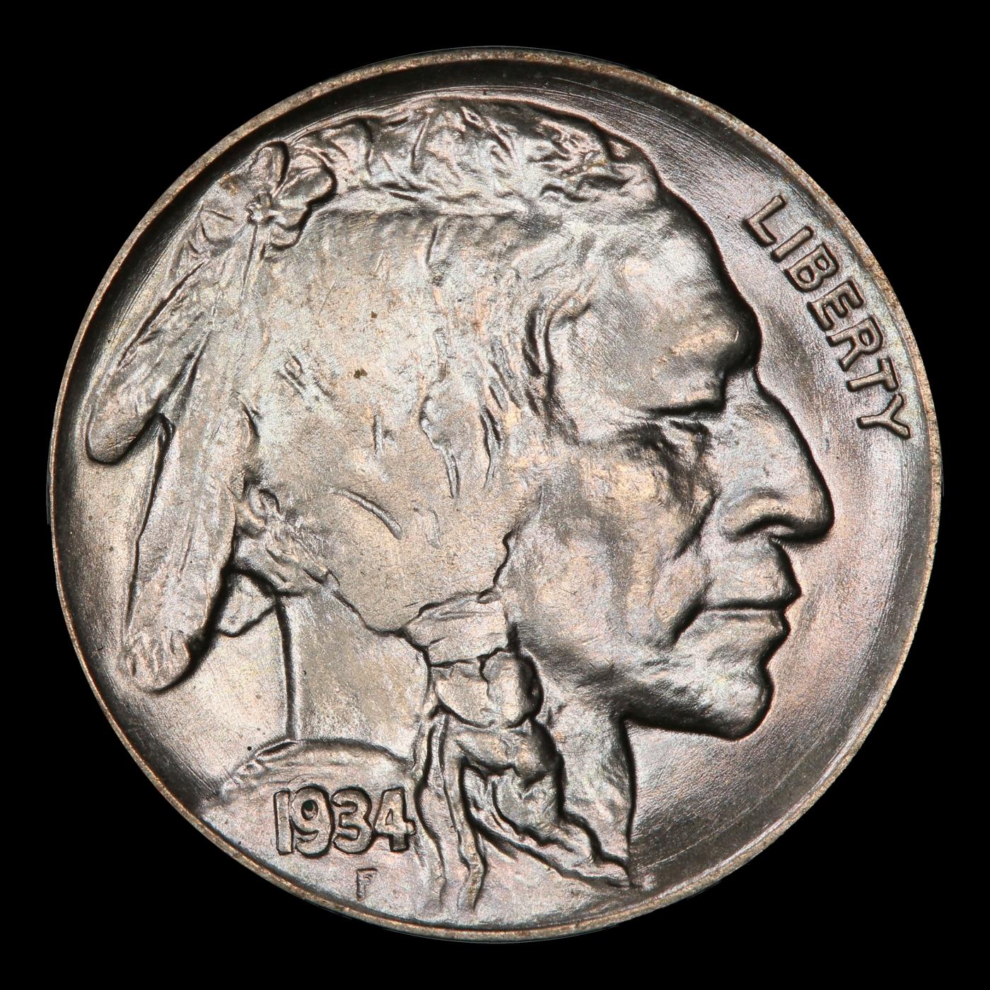 1934-p Buffalo Nickel 5c Grades ms66