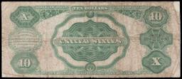 1891 $10 Red Seal Silver Certificate "Tombstone" Grades vf+ Signatures Tillman/Morgan