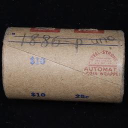 Full solid date 1886-p Uncirculated Morgan silver dollar roll, 20 coins