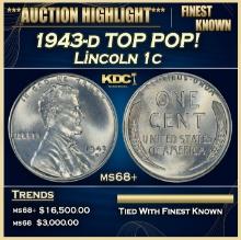 1943-d Lincoln Cent TOP POP! 1c ms68+ SEGS