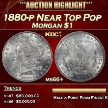1880-p Morgan Dollar Near Top Pop $1 ms66+ SEGS
