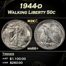 1944-d Walking Liberty Half Dollar 50c ms66+ SEGS