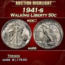 1941-s Walking Liberty Half Dollar 50c ms66 SEGS