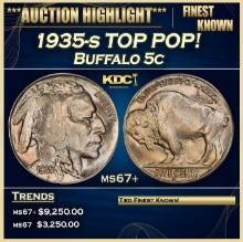 1935-s Buffalo Nickel TOP POP! 5c ms67+ SEGS