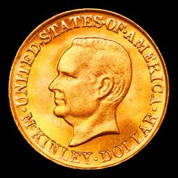 1917 McKinley Gold Commem Dollar Near Top Pop! 1 ms67 SEGS