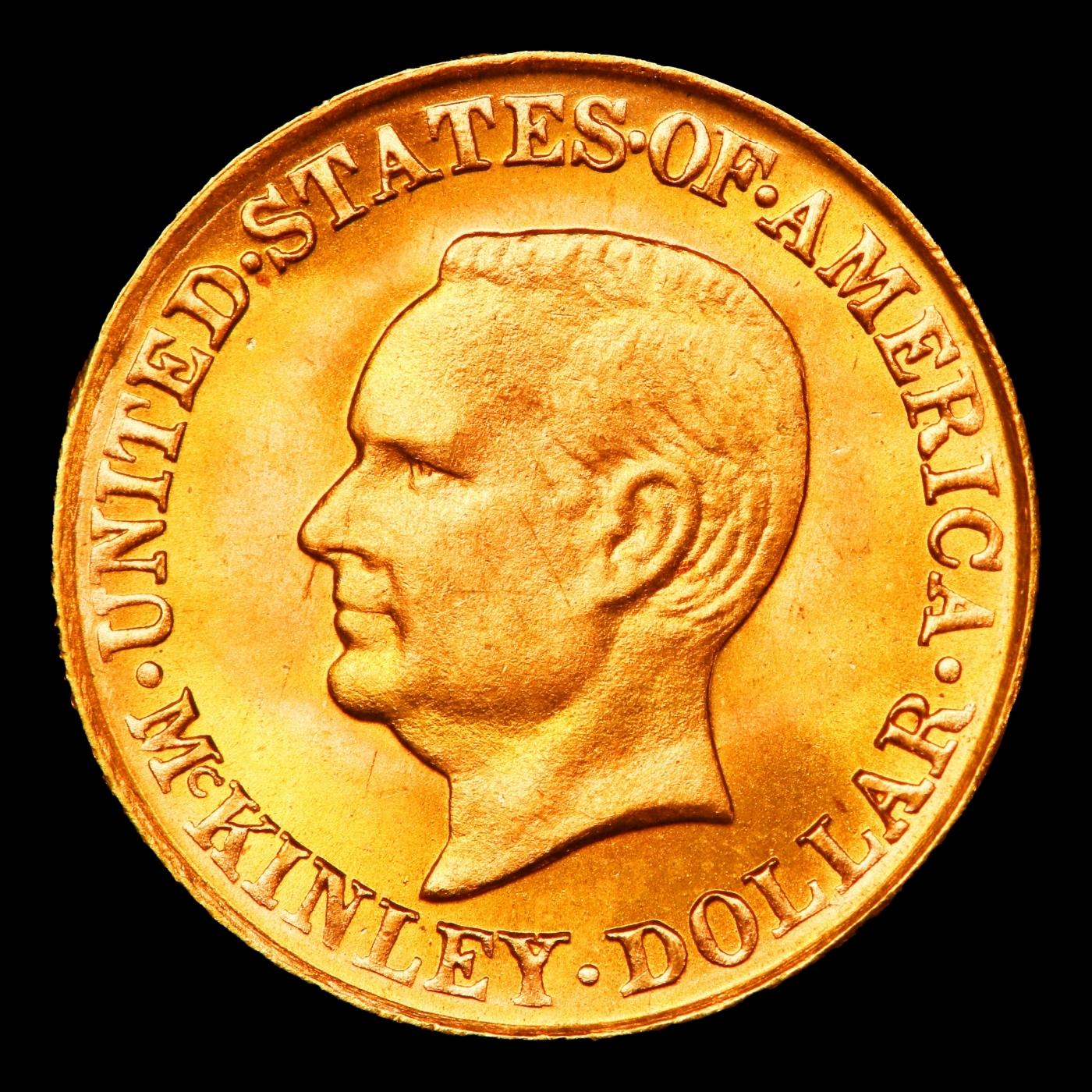 1917 McKinley Gold Commem Dollar Near Top Pop! 1 ms67 SEGS
