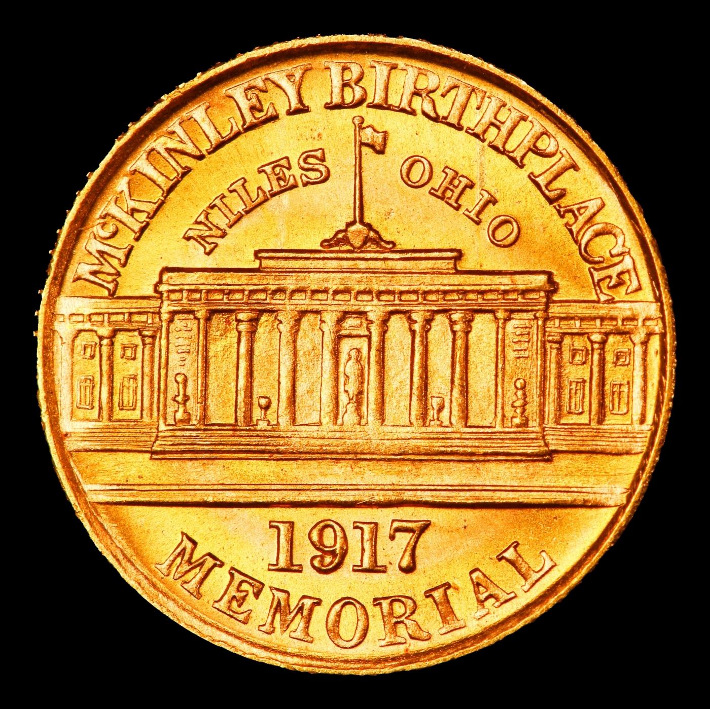 1917 McKinley Gold Commem Dollar Near Top Pop! 1 ms67 SEGS