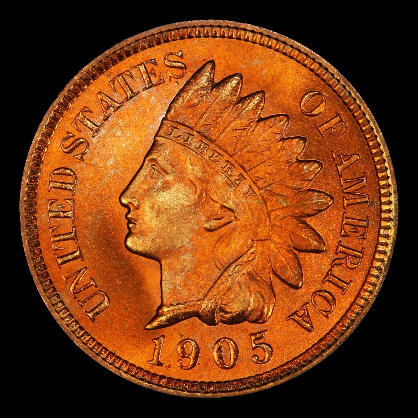 1905 Indian Cent TOP POP! 1c ms67 rd SEGS