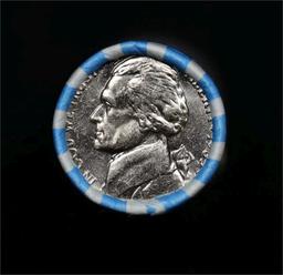 BU Shotgun Jefferson 5c roll, 1985-d 40 pcs Bank $2 Nickel Wrapper