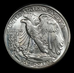 1944-d Walking Liberty Half Dollar Near Top Pop 50c ms67 SEGS