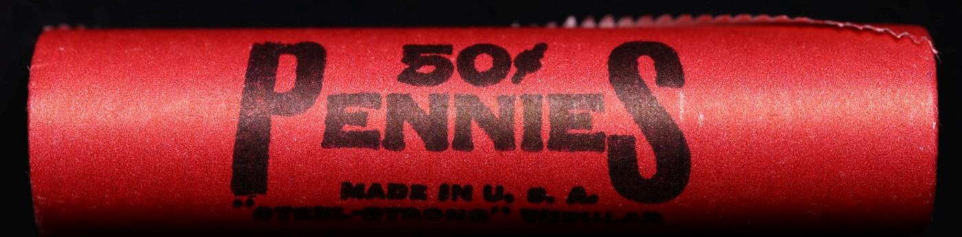BU Shotgun Lincoln 1c roll, 1974-s 50 pcs Bank Wrapper 50c