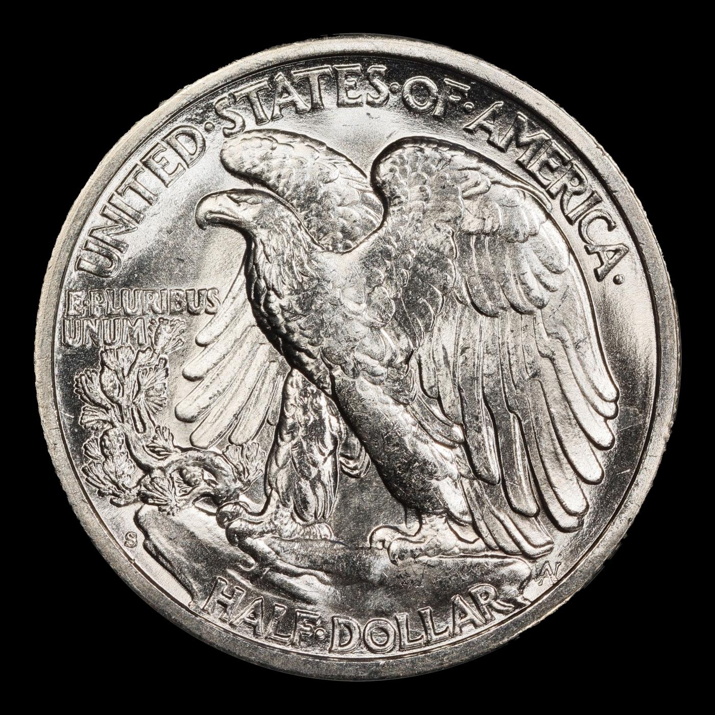 1942-s Walking Liberty Half Dollar 50c Grades ms66