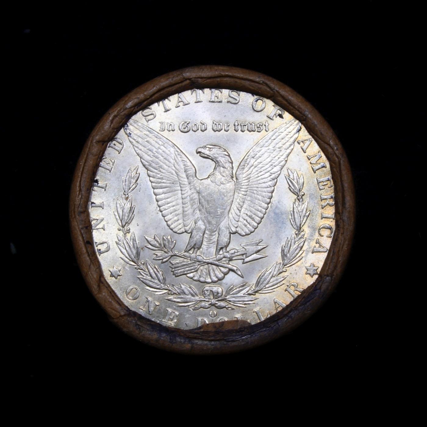 Full solid date 1885-o Uncirculated Morgan silver dollar roll, 20 coins