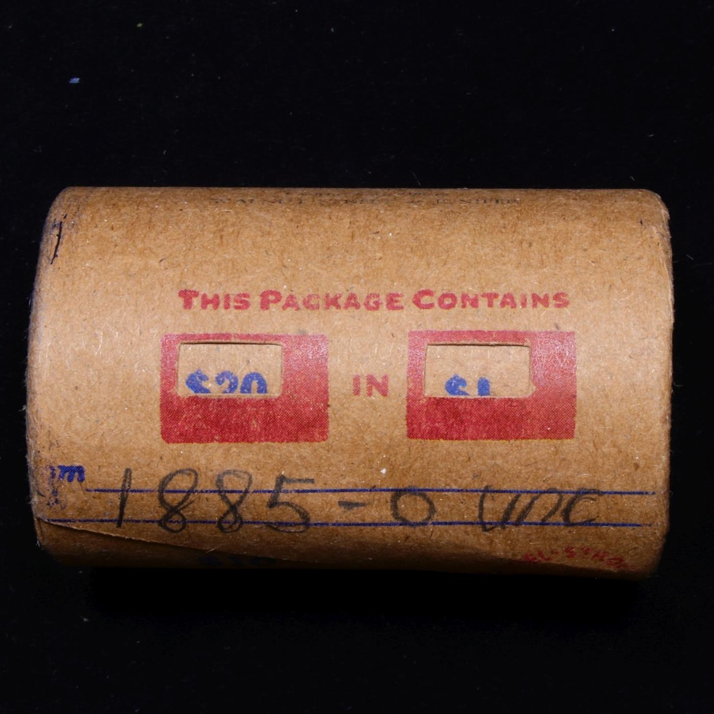 Full solid date 1885-o Uncirculated Morgan silver dollar roll, 20 coins