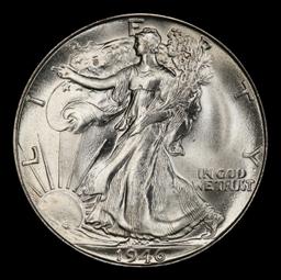 1946-s Walking Liberty Half Dollar 50c Grades ms66