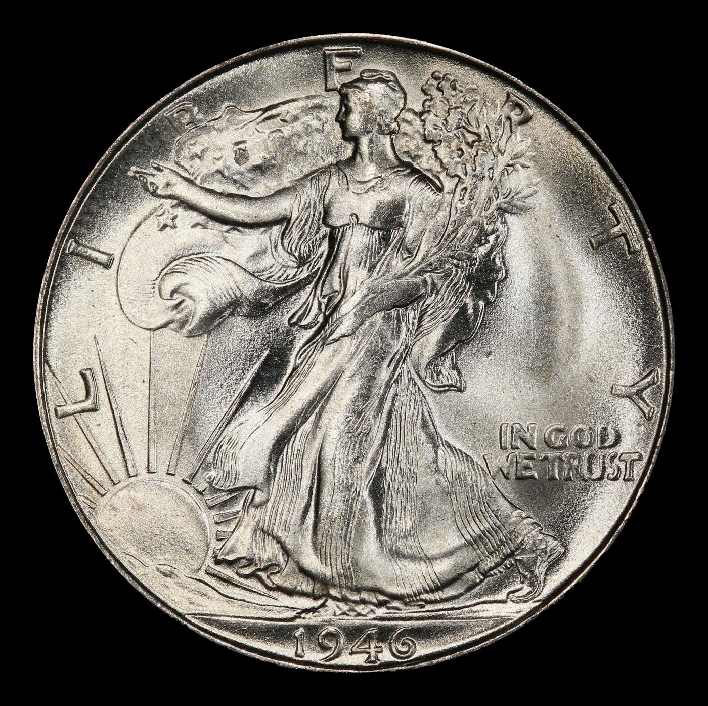 1946-s Walking Liberty Half Dollar 50c Grades ms66