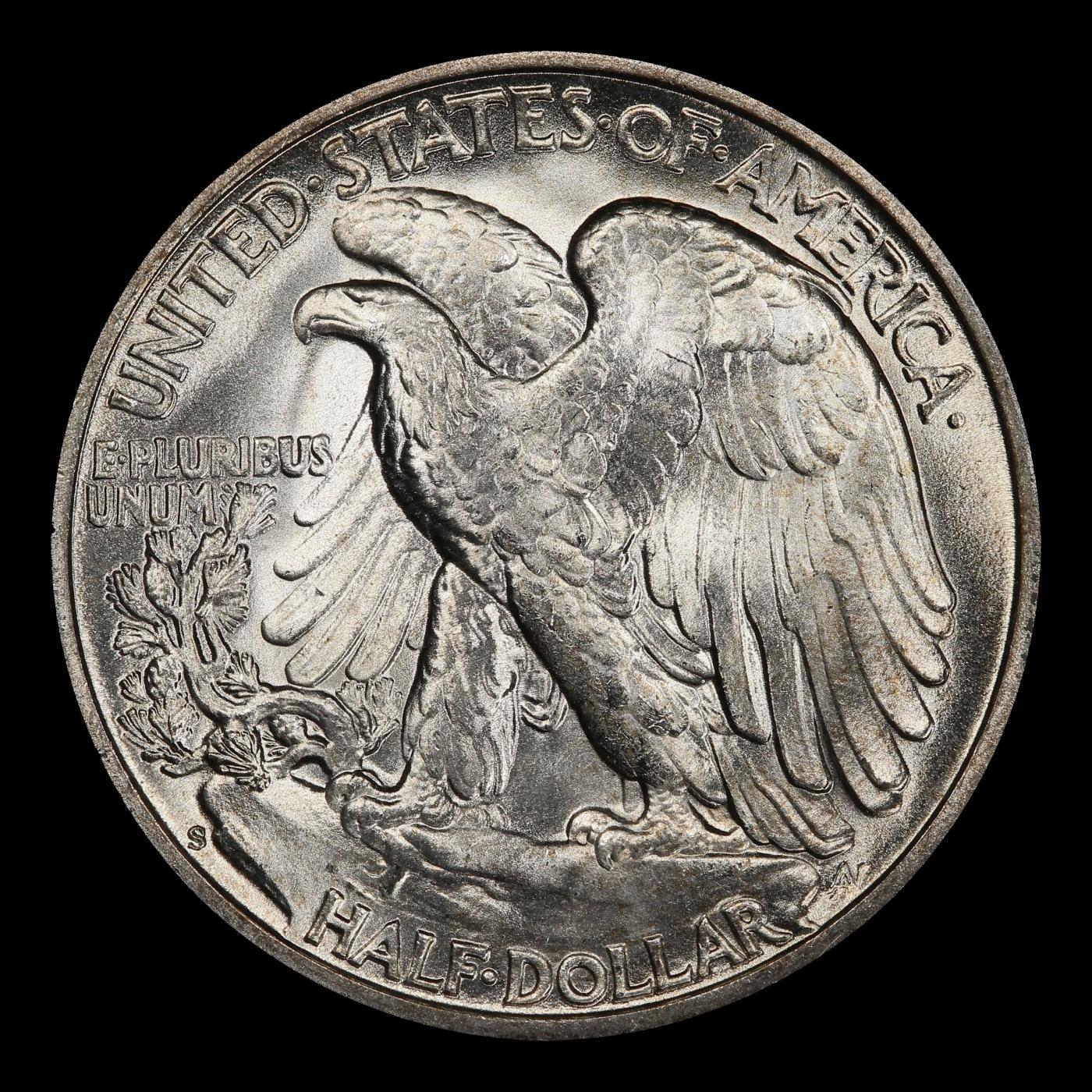 1946-s Walking Liberty Half Dollar 50c Grades ms66