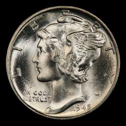 1945-s Mercury Dime 10c ms67 fsb SEGS