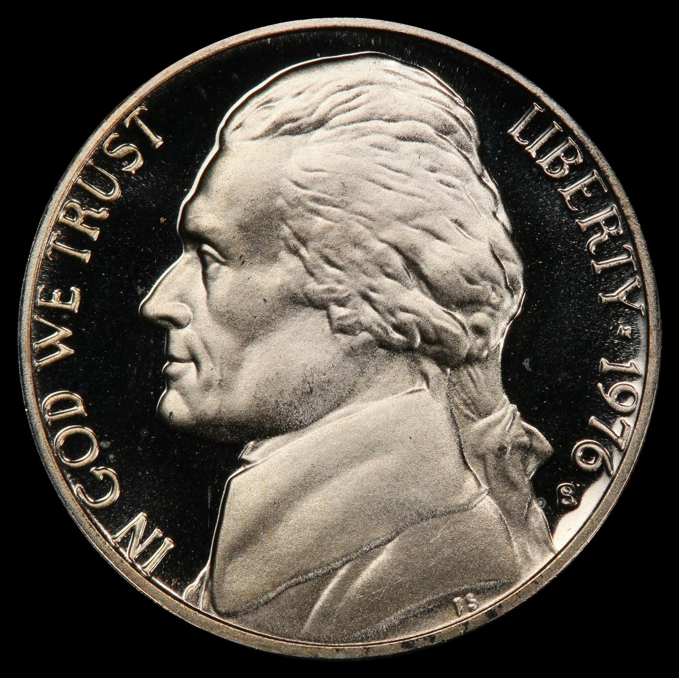 1976-s Proof Jefferson Nickel 5c pr70 dcam SEGS