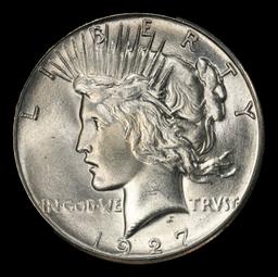 1927-p Peace Dollar Near Top Pop $1 ms65 SEGS