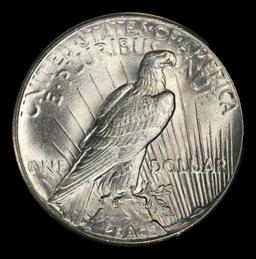 1927-p Peace Dollar Near Top Pop $1 ms65 SEGS