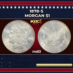 1878-s Morgan Dollar $1 Grades ms63