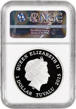 NGC NGC 2015-p Star Trek Captain Jean-Luc Picard 1 oz Silver $1 Australlian Tuvalu Proof pr70 dcam N