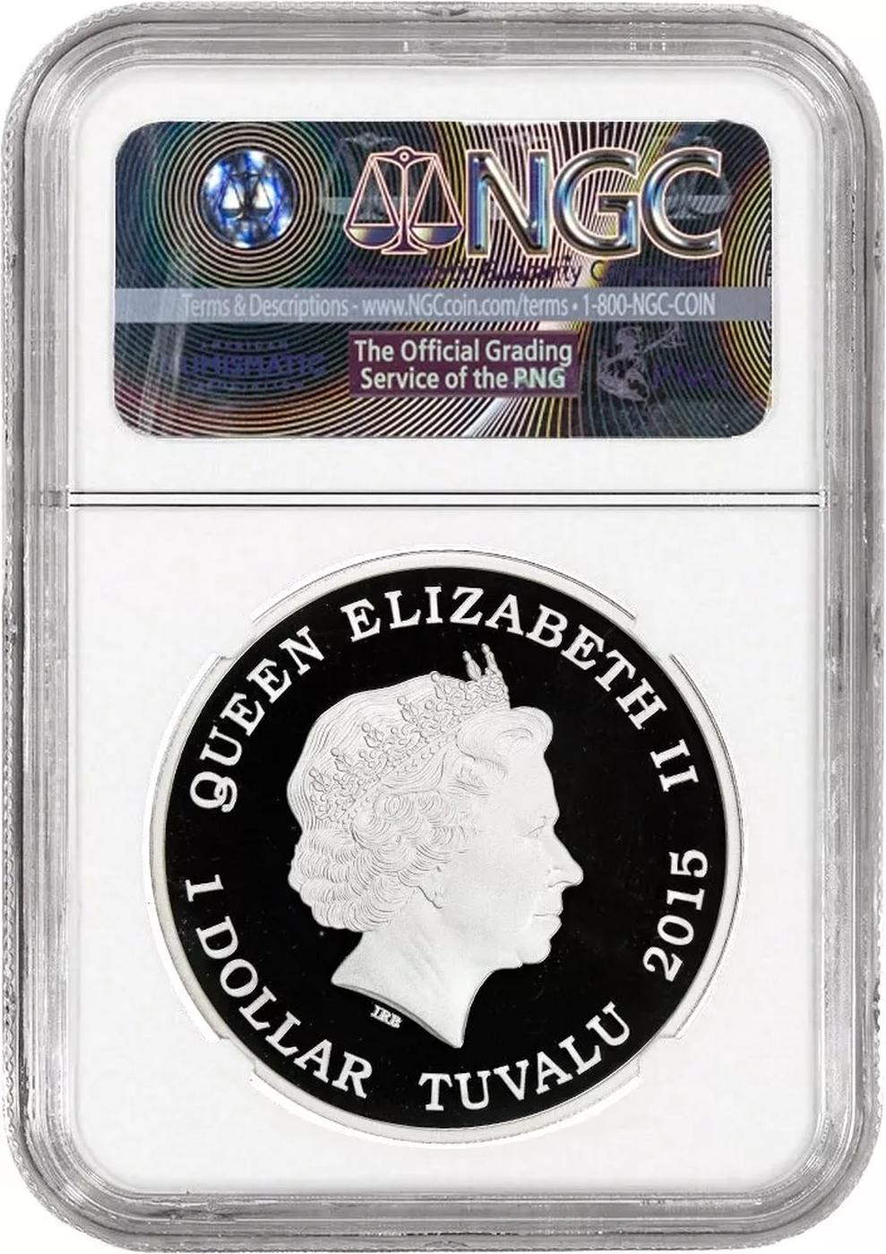 NGC NGC 2015-p Star Trek Captain Jean-Luc Picard 1 oz Silver $1 Australlian Tuvalu Proof pr70 dcam N