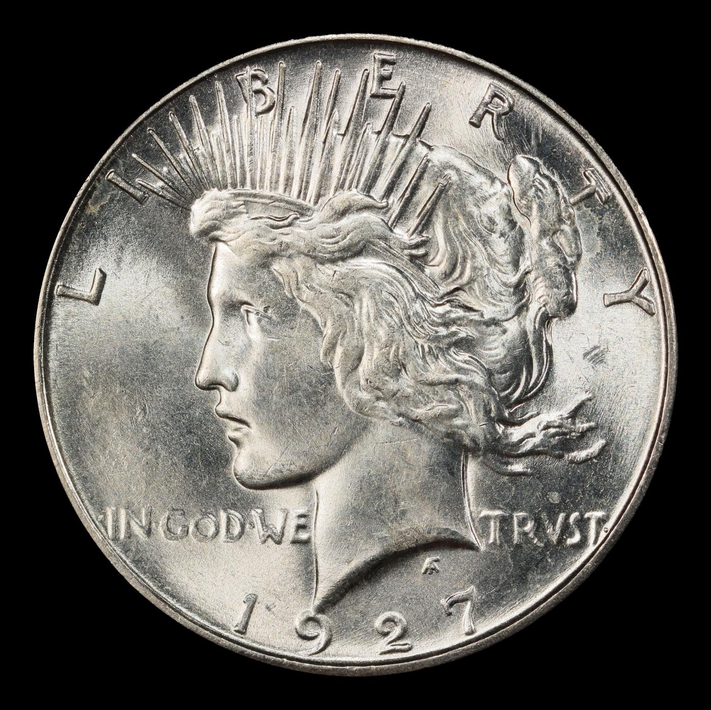 1927-s Peace Dollar $1 Grades ms63
