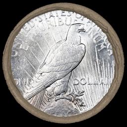 OC- Sears 10 Coin Circulated Peace Dollar $1 Roll Mystery 'P' Rev/'P' Rev Ends