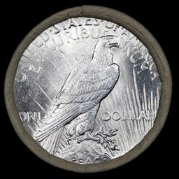 OC- Sears 10 Coin Circulated Peace Dollar $1 Roll Mystery 'P' Rev/'P' Rev Ends