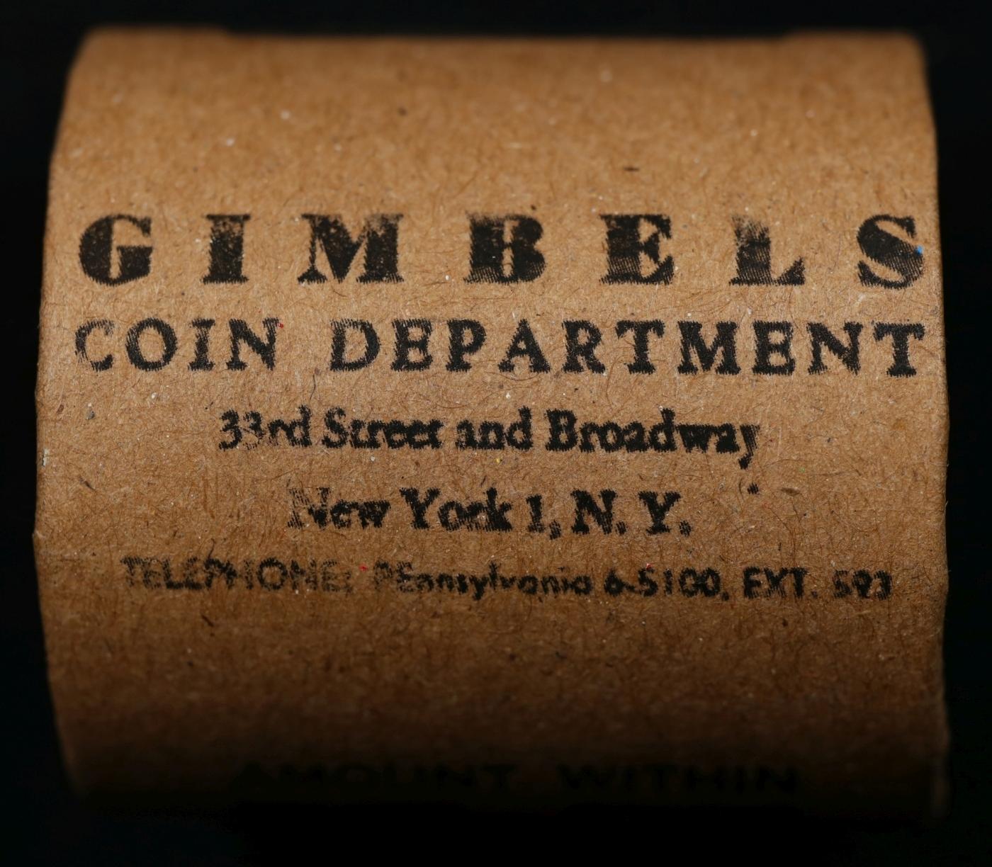 SR- GIMBLES Unc Morgan Silver Dollar $1 Roll C 10 Coin