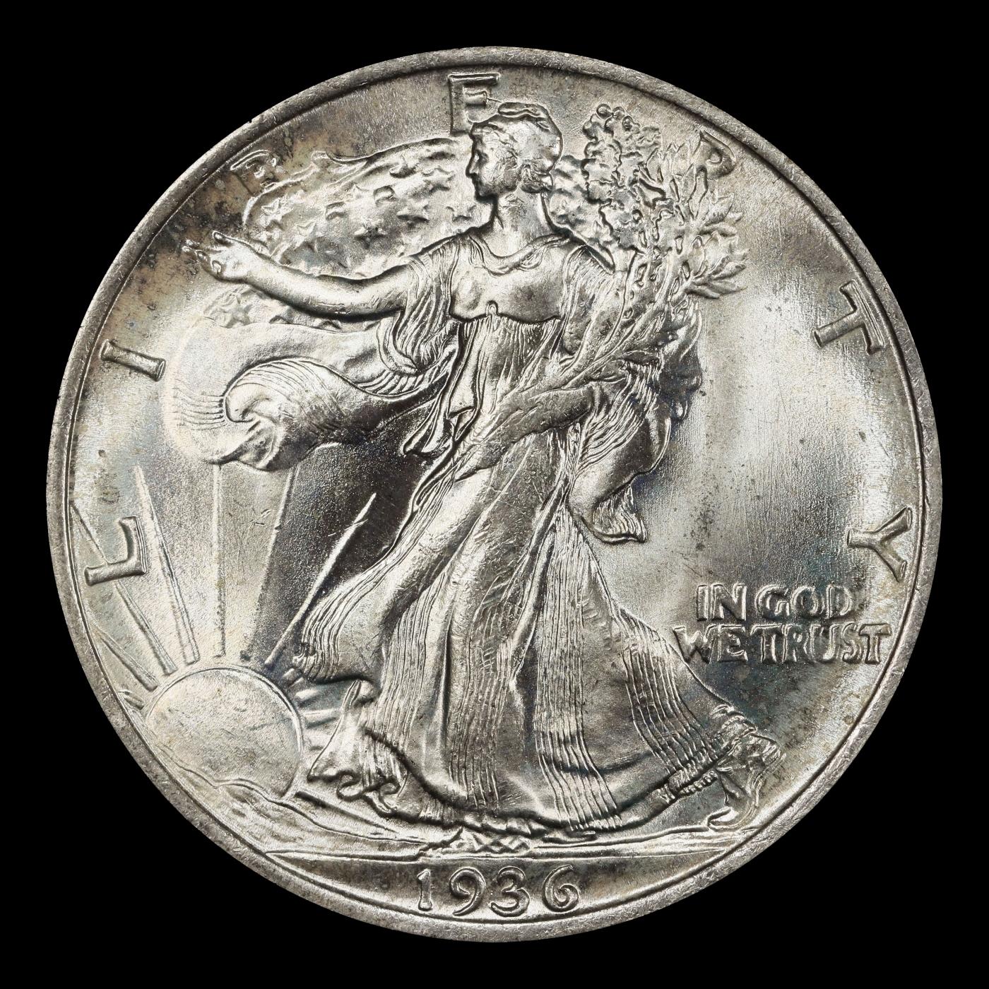 1936-p Walking Liberty Half Dollar TOP POP! 50c ms68 SEGS