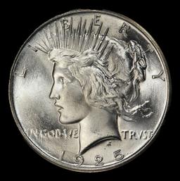 1925-p Peace Dollar $1 ms66+ SEGS