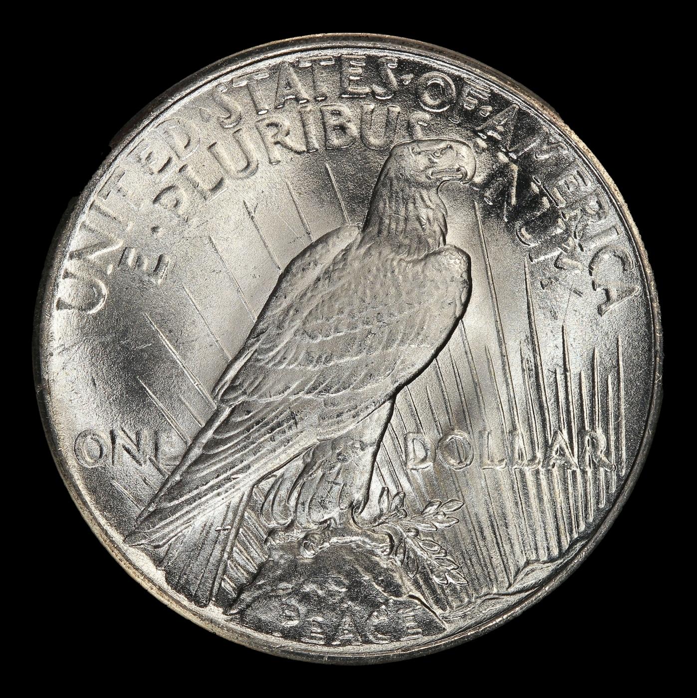 1925-p Peace Dollar $1 ms66+ SEGS