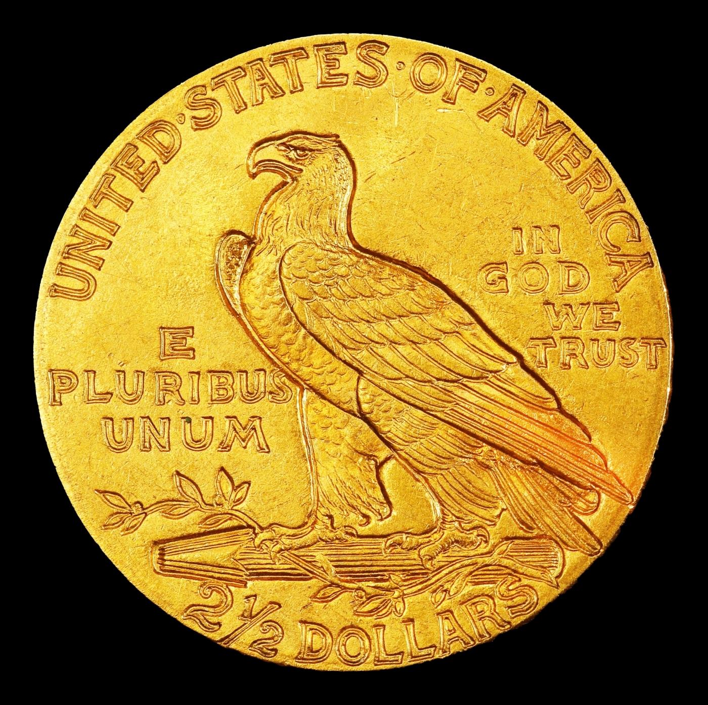 1913-p Gold Indian Quarter Eagle Near Top Pop! $2 1/2 ms66 USCG