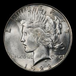 1928-s Peace Dollar $1 Grades ms63