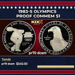 1983-s Olympics Proof Modern Commem Dollar $1 pr70 dcam SEGS