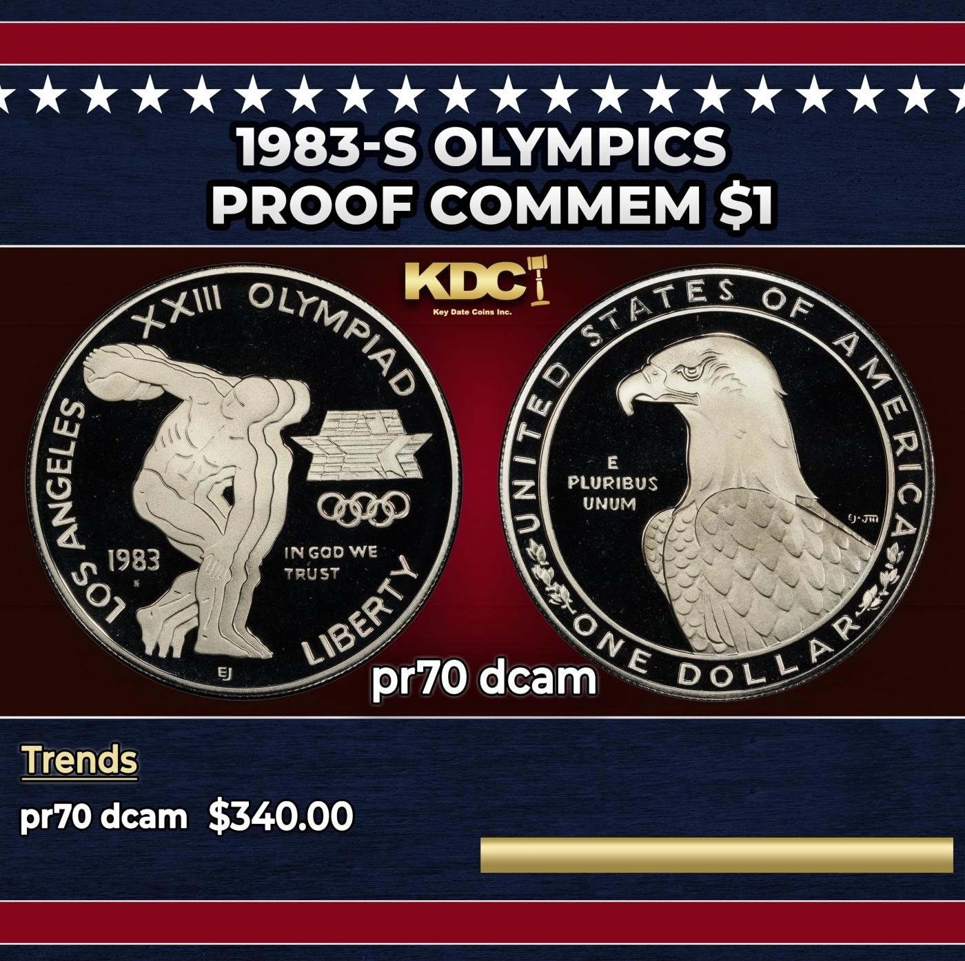1983-s Olympics Proof Modern Commem Dollar $1 pr70 dcam SEGS