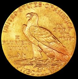 1915-p Gold Indian Half Eagle $5 ms64+ USCG
