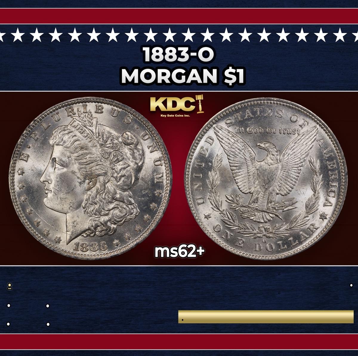 1883-o Morgan Dollar $1 Grades ms62+