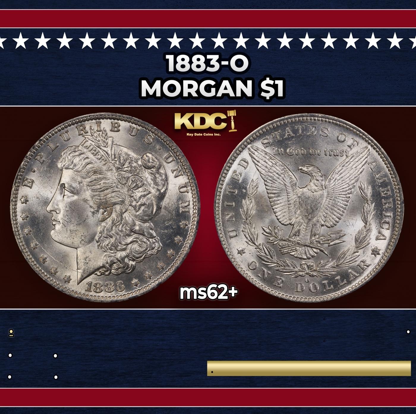 1883-o Morgan Dollar $1 Grades ms62+