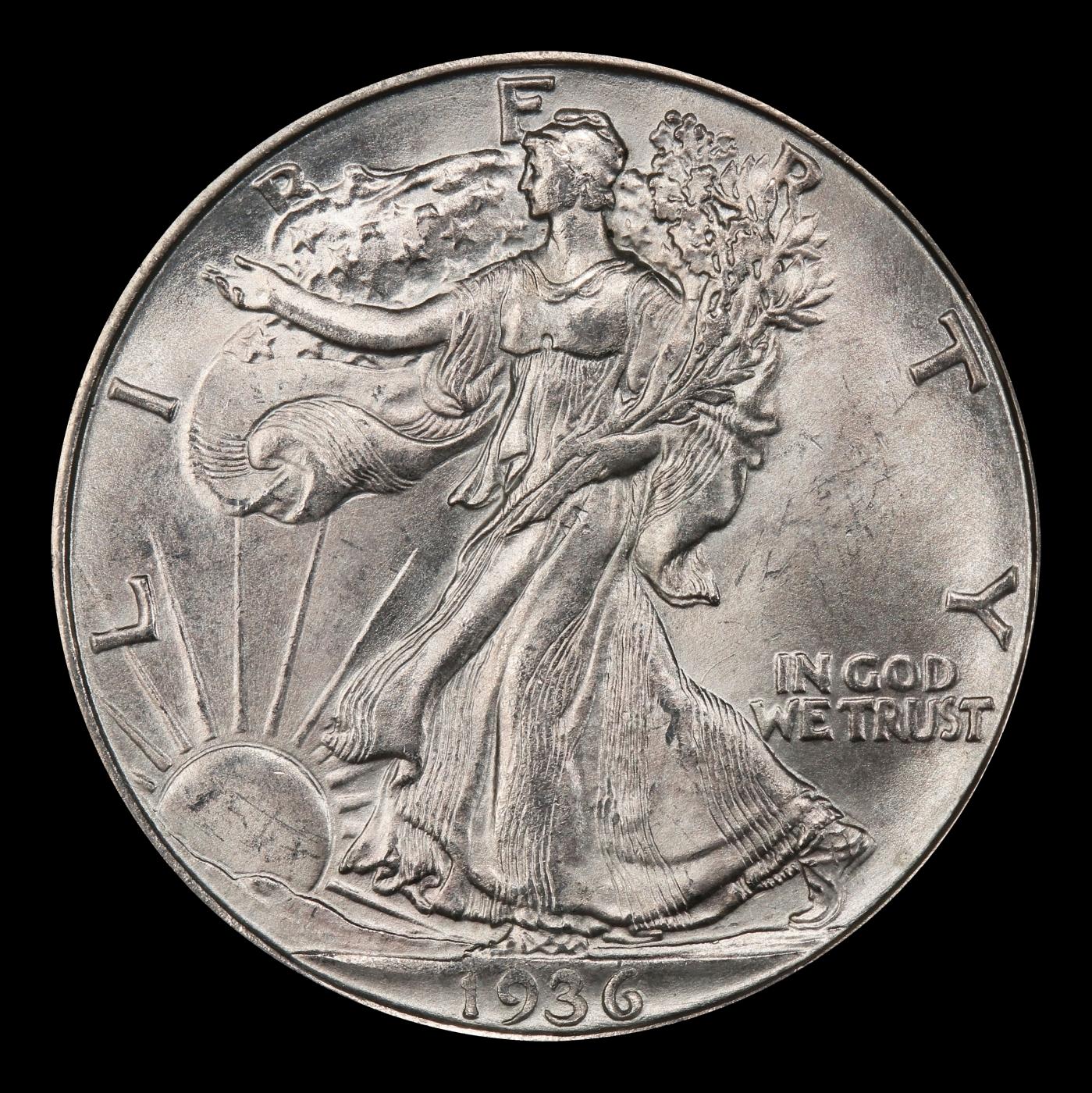1936-d Walking Liberty Half Dollar 50c ms66 SEGS